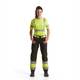 BLÅKLÄDER naisten highvis housut stretch musta/huomiokeltainen